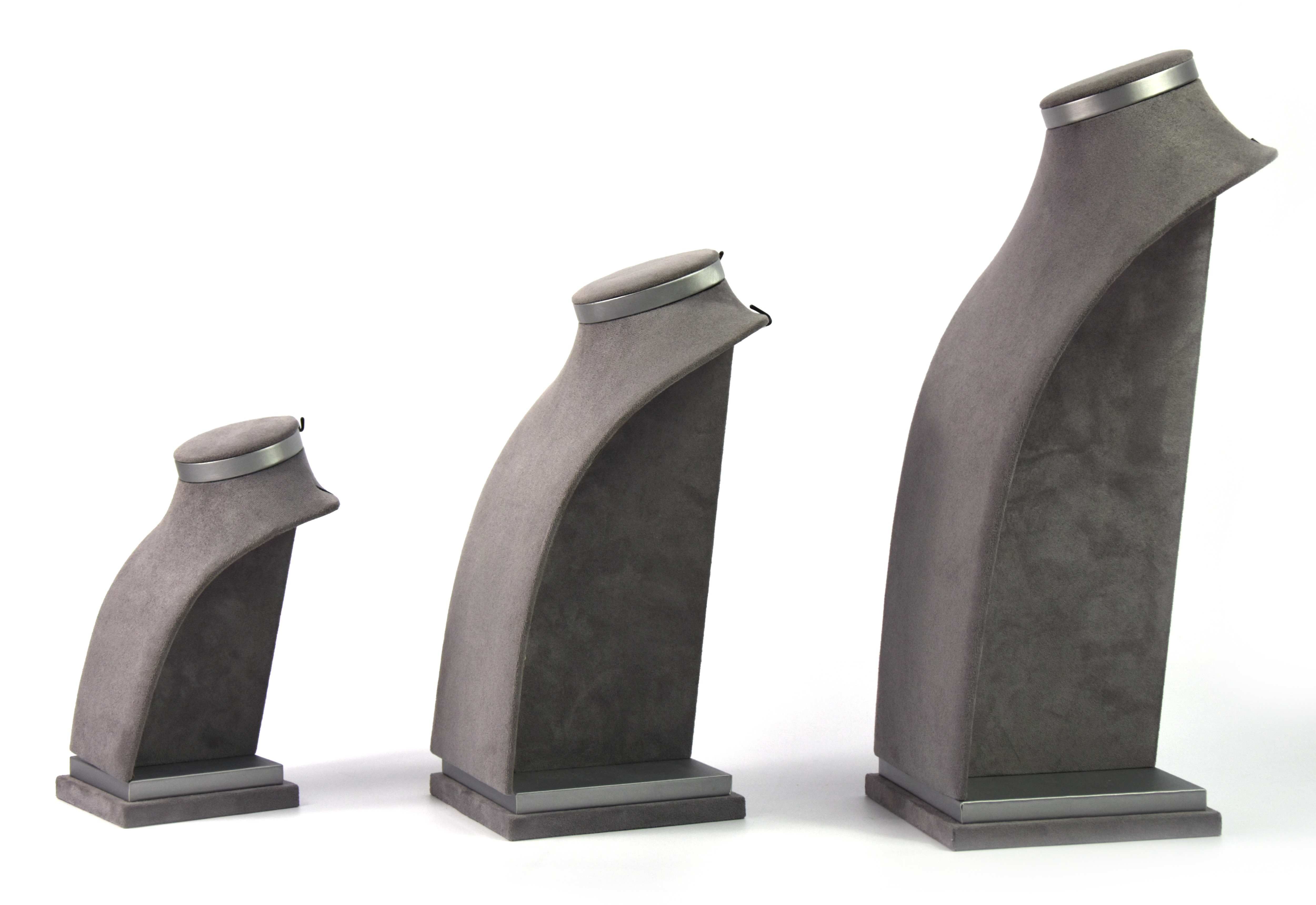 FANAI manufacture necklace display wooden bust velvet jewelry display