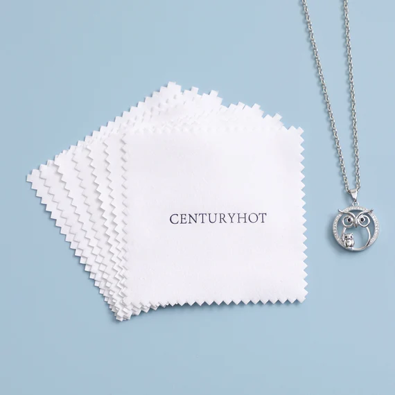 Suede jewelry silver gold polishing cleaning cloth foldable custom size design