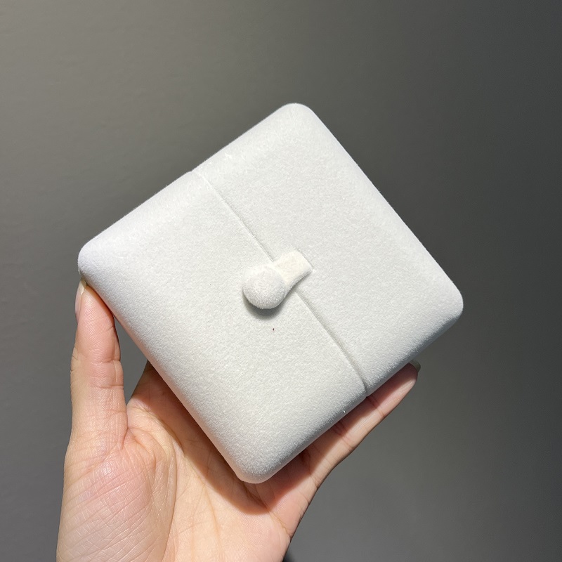 Multifunctional pendant earrings packaging pink white color two sided open button box