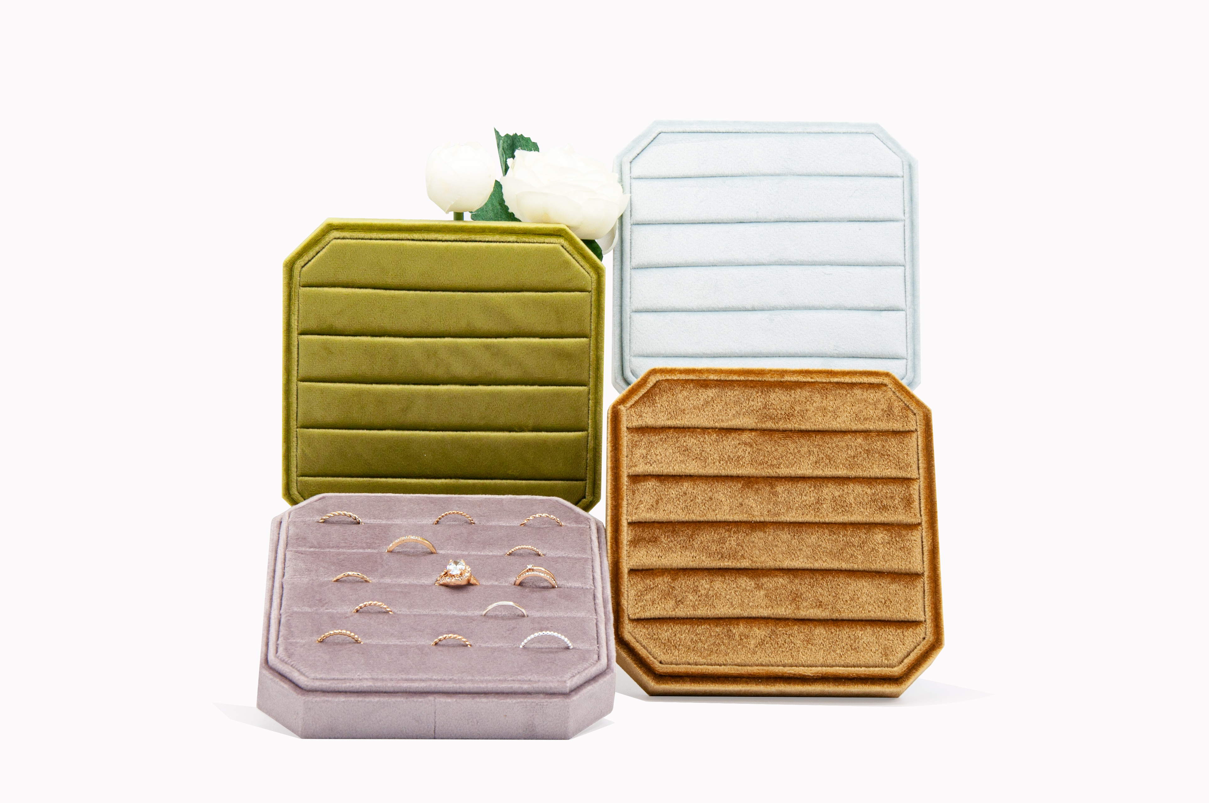 FANAI مصنع الجملة تخصيص لون شعار مجانا OEM ODM حلقة عرض صواني المجوهرات