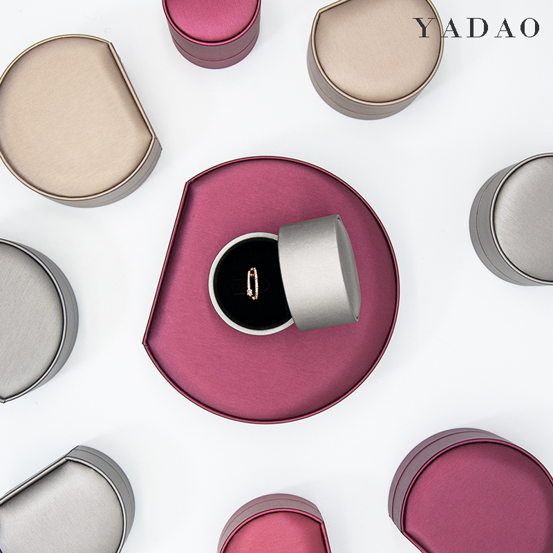 China Factory wholesale special semi round design leather jewelry box sets or single manufacturer