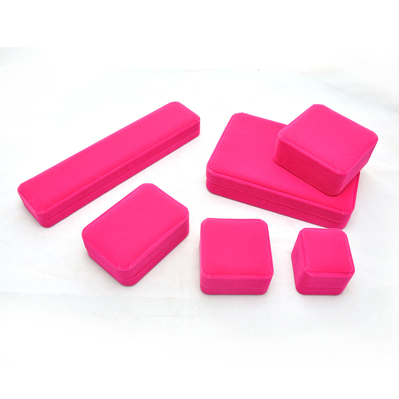 Yadao مخصص خاتم صندوق قلادة التعبئة والتغليف اللون الوردي صندوق مجوهرات الزاوية المستديرة حجم مختلف