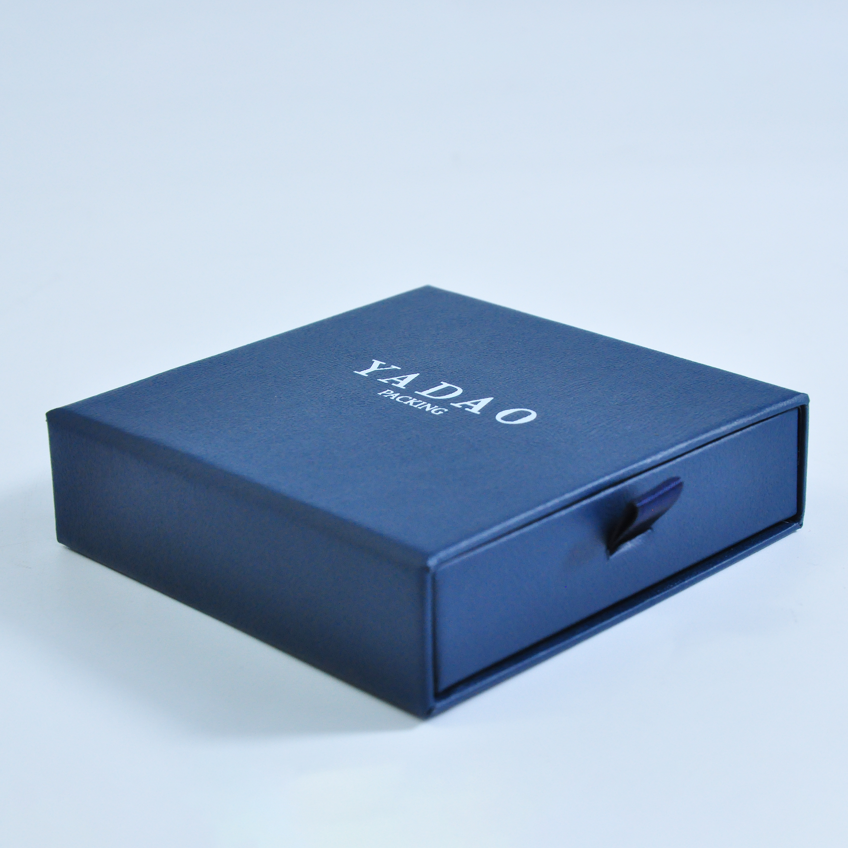 High quality paper deep blue drawer box with custom multifunctional sponge inner