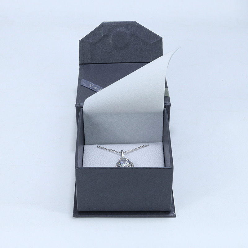 Black Jewelry Packaging Box Ring Earrings Necklace Bangle Box with Lid Custom Logo