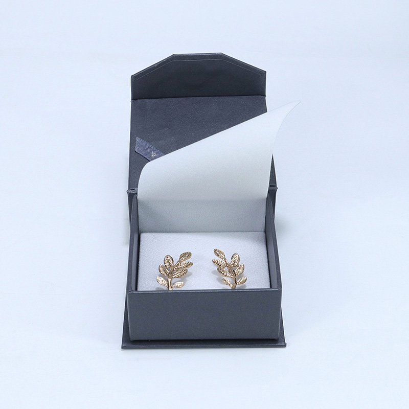 Black Jewelry Packaging Box Ring Earrings Necklace Bangle Box with Lid Custom Logo