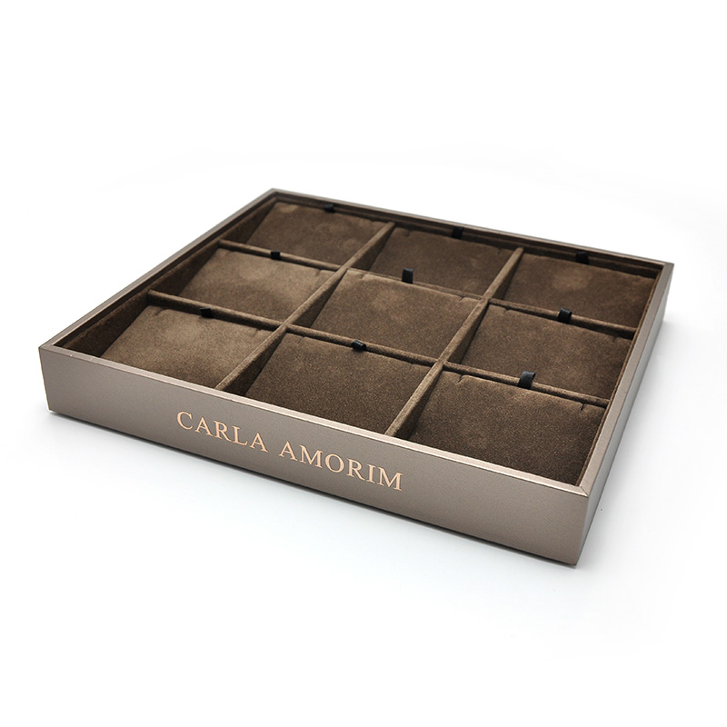 Engros smykker Display udstillingsvindue bakke vedhæng øreringe fløjl bakke