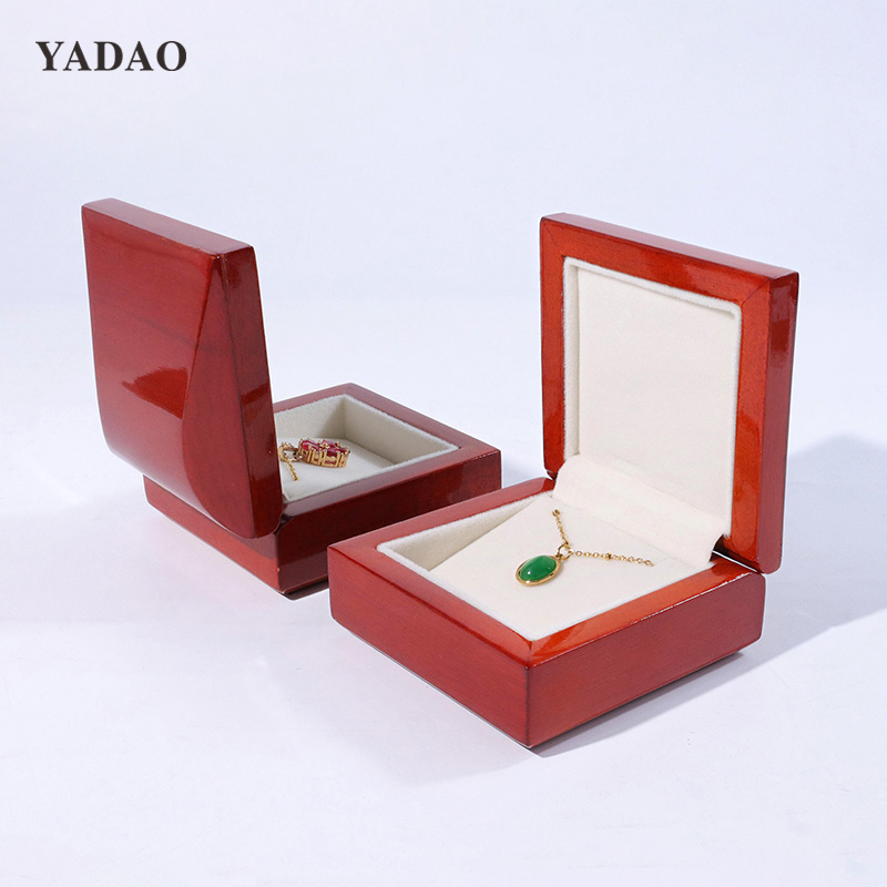 wholesale high quality new design red wooden box jewelry packaging storage box