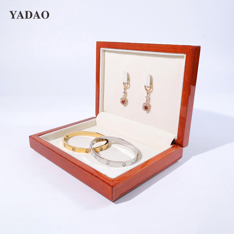 wholesale high quality new design red wooden box jewelry packaging storage box