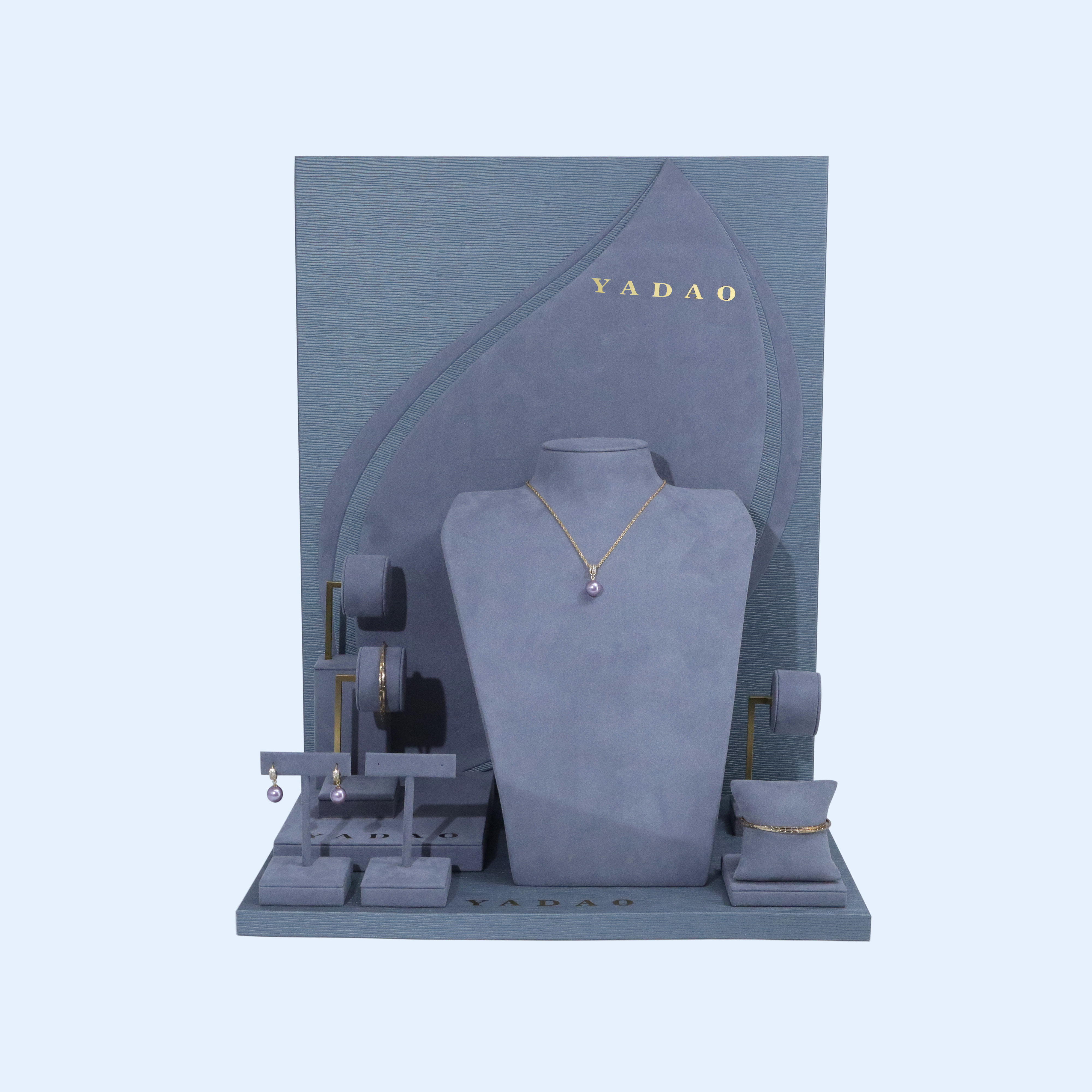 نمایش جواهرات حلقه گوشواره دستبند نمایش پایه گردنبند نیم تنه رنگ مواد سفارشی