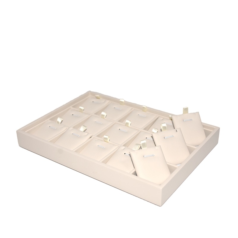China Display Tray Jewelry Pu Leather Necklace Pendant Tray Custom Size manufacturer