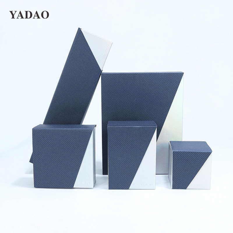 Modedesign teknologi sense unisex smykkeemballage papirkasse gradient farve med låg