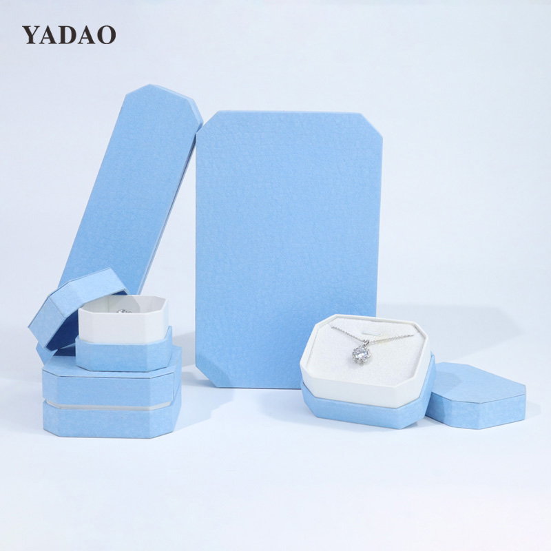 멋진 파란색 골판지 보석 상자 맞춤형 뚜껑 분리 스타일 공급 업체 중국