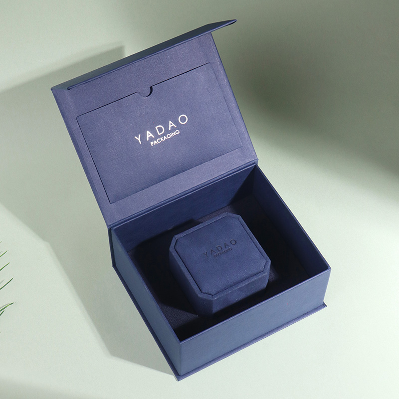 Blue Microfibre High -End Design Design Biżuteria z luksusowym wysyłką opakowań zewnętrznych