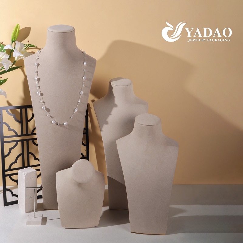 수지 버스트 마이크로 화이버 보석 목걸이 디스플레이 브랜드 로고 인쇄로 모든 크기 색상