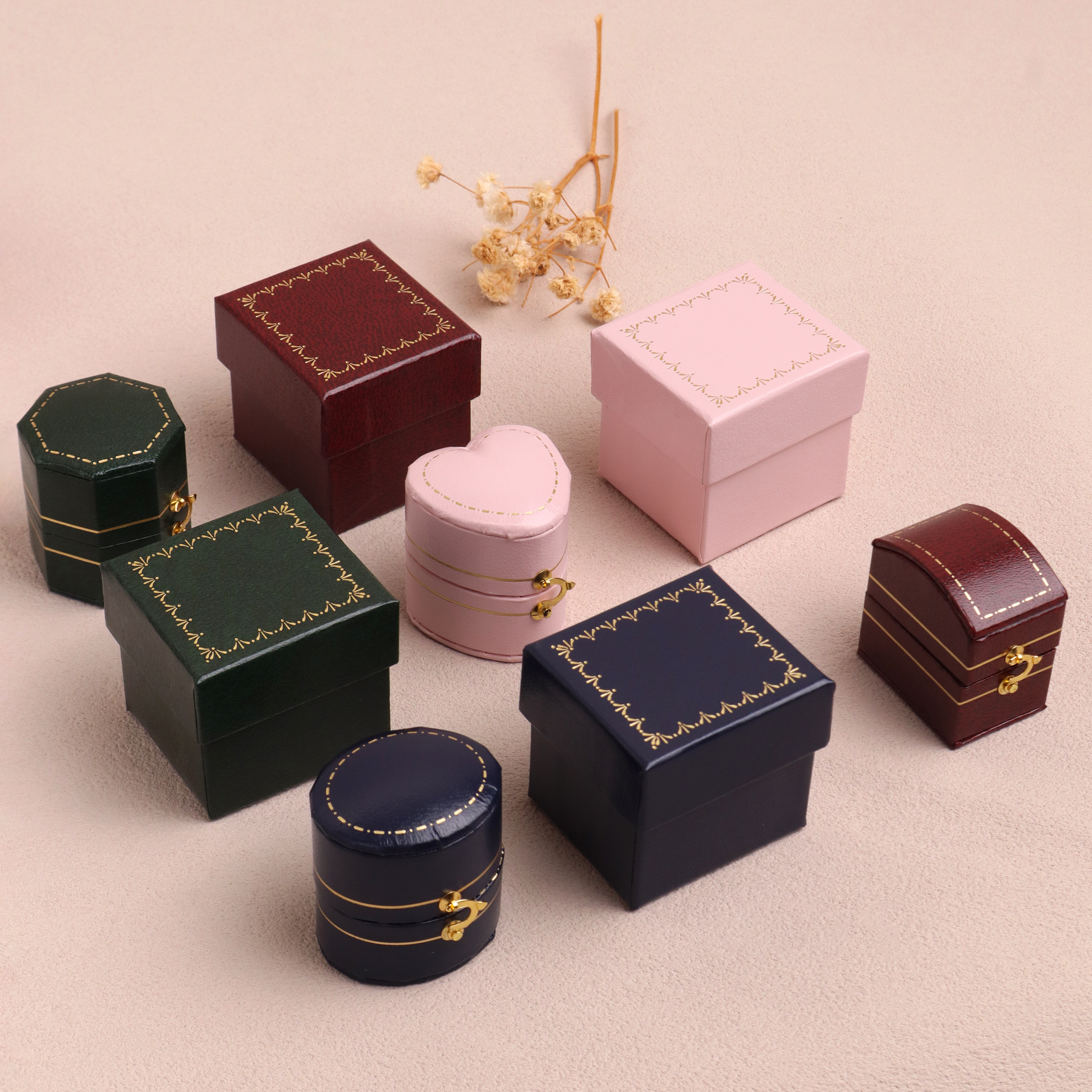 Unique Multi-Color Ring Box Jewelry Packaging Supplier Manufacturers