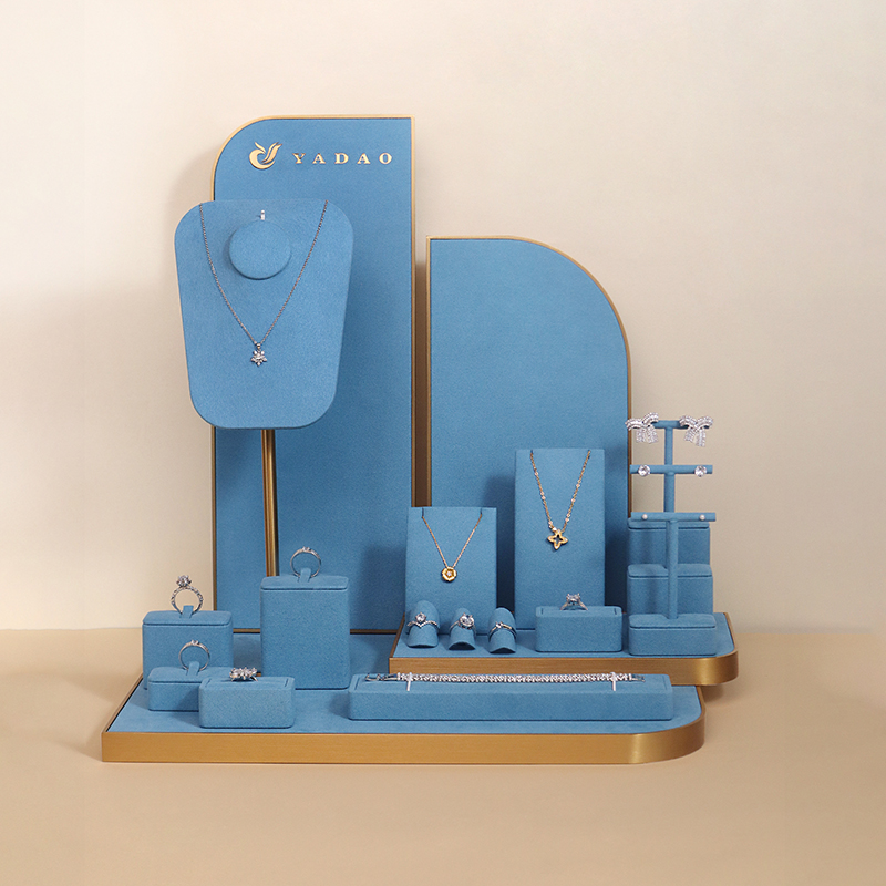 China Striking Light Blue Jewelry Display Set Hot-sell Overseas Personalized Design manufacturer