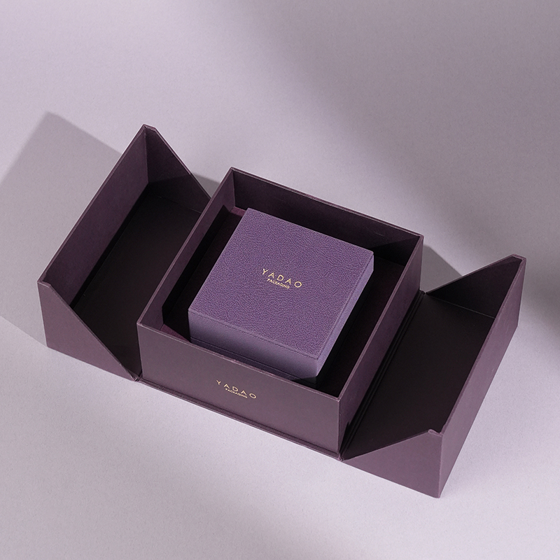 Custom Luxury Jewelry Packaging Purpule Box with Multi-Functional Premium Design