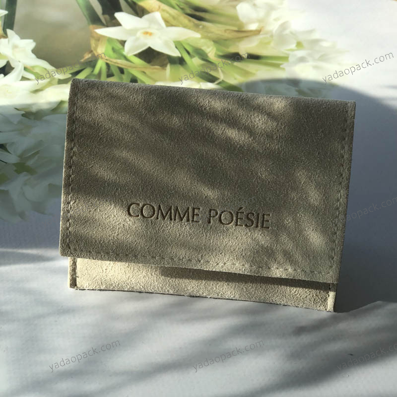 Pochette en microfibre beige épaissie de haute qualité
