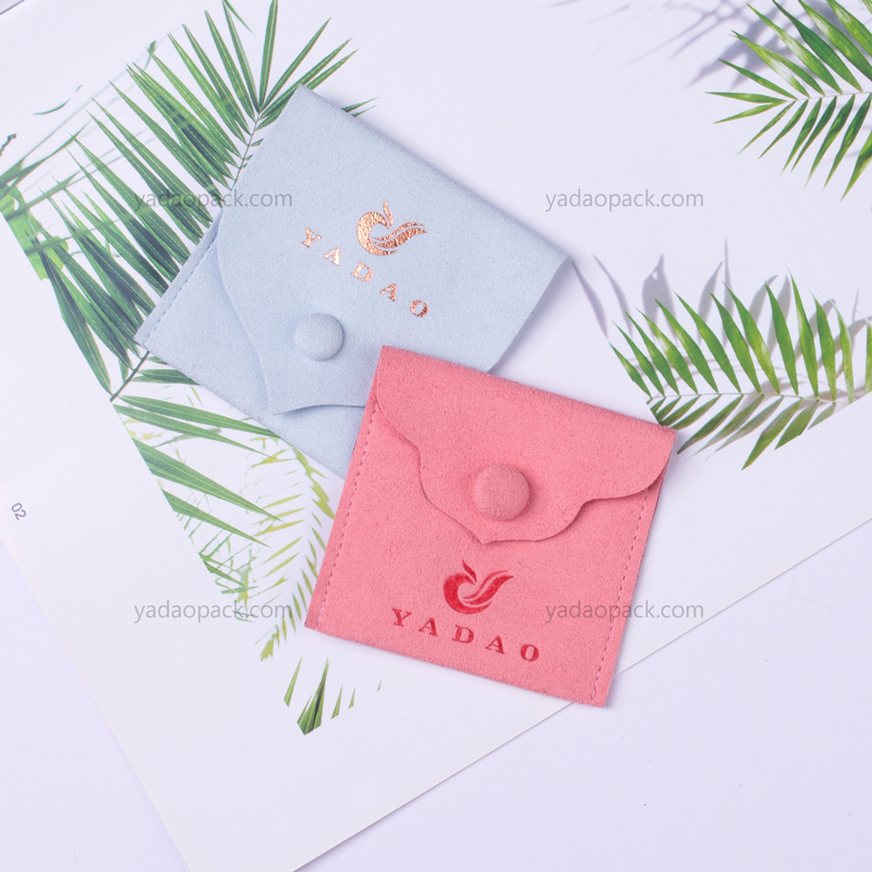 Yadao Bolsas pequeñas de joyería de micro tela de alta calidad con botón