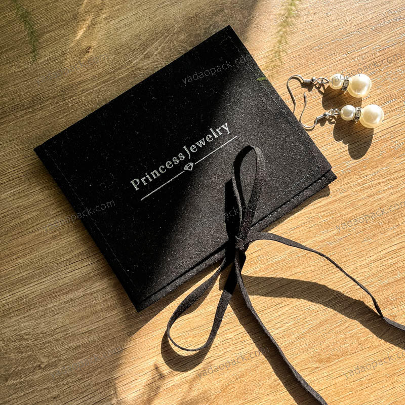 平らなふたとひも付きのトップセールマイクロファイバーポーチ