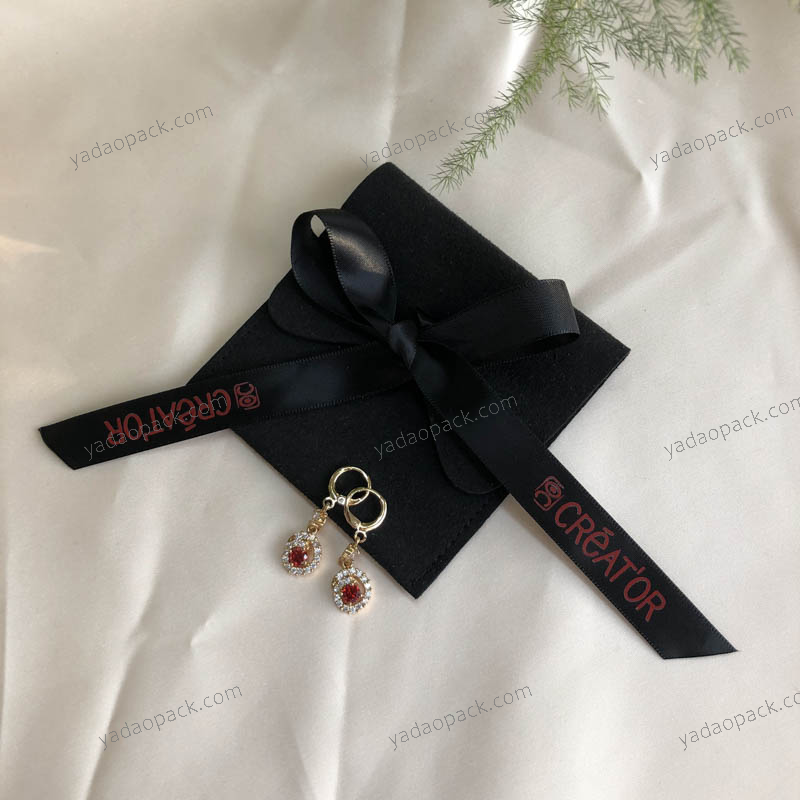 高級ブランドのマイクロファイバーの売れ筋宝石店包装リボン ポーチ