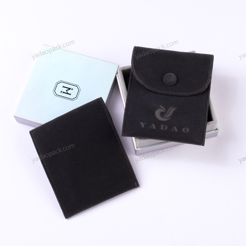 ブティック用の長いベルベットのデボスボタンスタイルの小さなジュエリーポーチバッグ