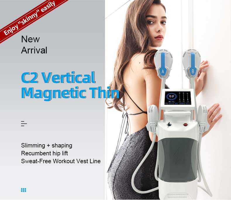 4 مقابض EMS نحت التخسيس آلة تحفيز العضلات الإلكترونية