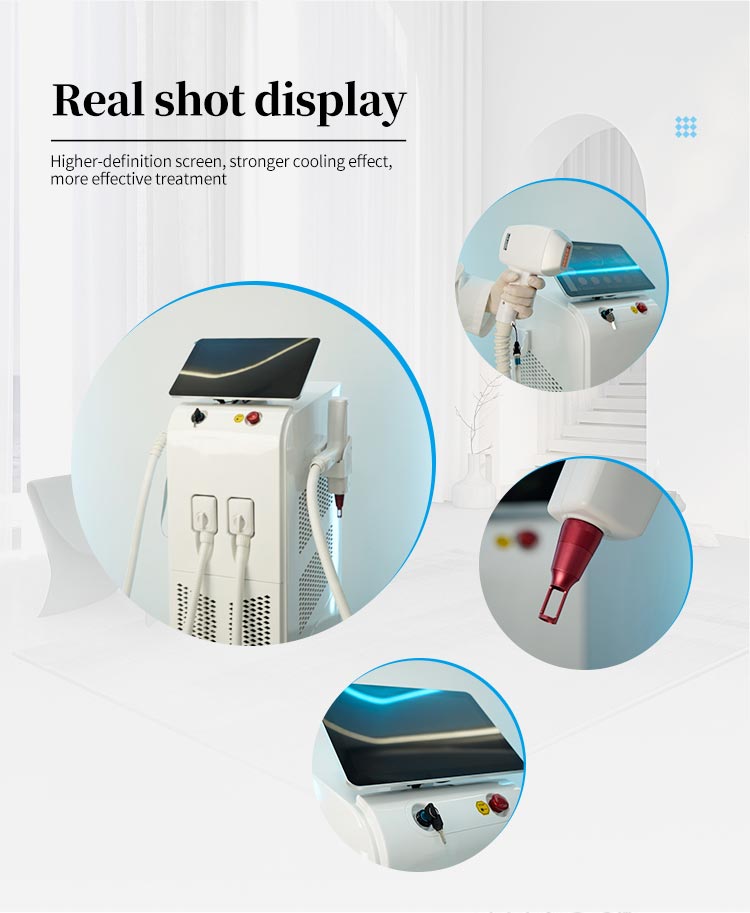 مصنعي أدوات التجميل متعددة الوظائف 2 في 1 إزالة الشعر بالليزر ديود  إزالة الوشم بالليزر nd yag
