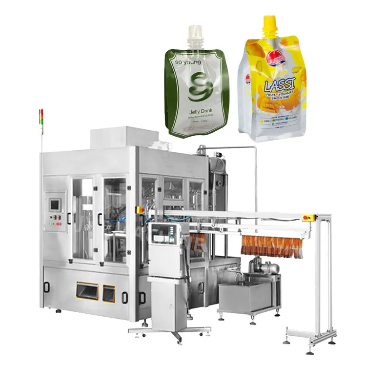 Macchina confezionatrice automatica per gelatina di frutta liquida con beccuccio doypack facile da usare