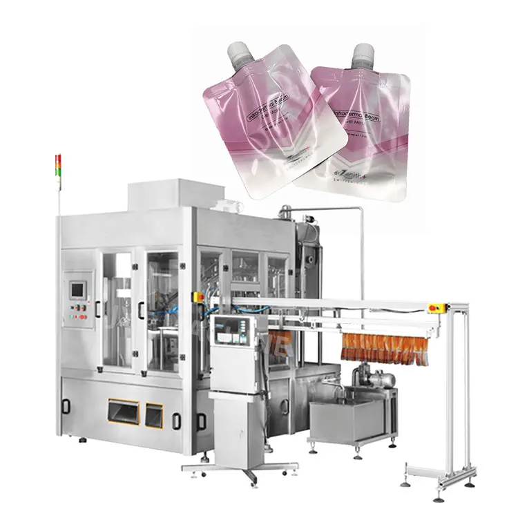 Riempitrice automatica per sacchetti con beccuccio per lozioni per il corpo, crema per le mani, crema cosmetica automatica ad alta velocità