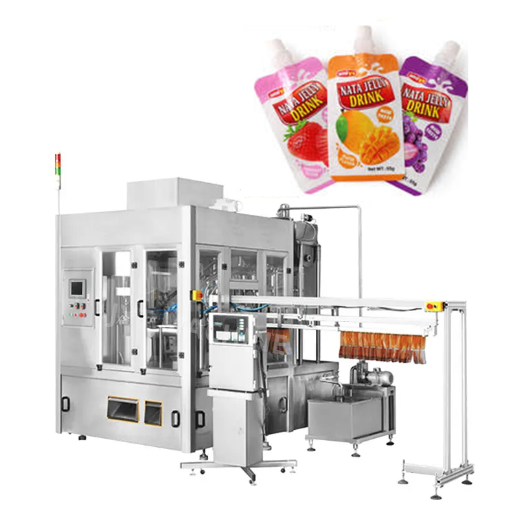 أكياس كيس كيس العصي العمودي الأوتوماتيكي عصير فاكهة عصير ملء الهلام آلة تعبئة الهلام