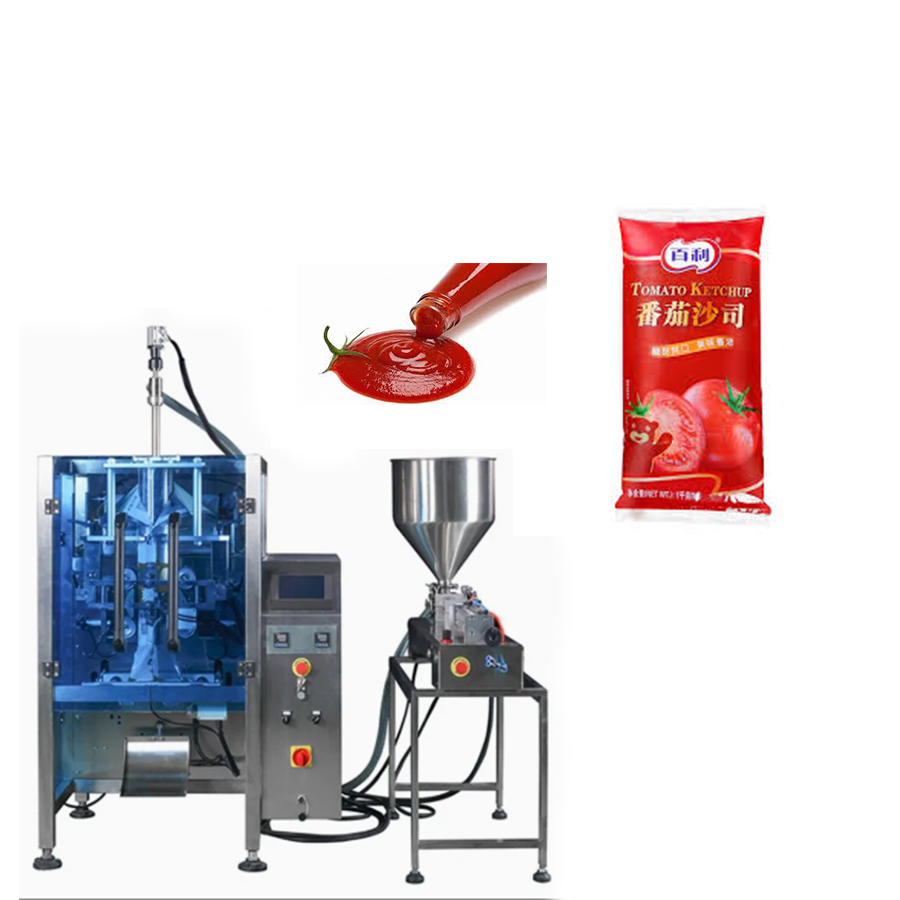 الكاتشب التلقائي تماما الصلصة الساخنة عصير الحليب هلام طهي زيت العسل اللزج آلة التعبئة والتغليف