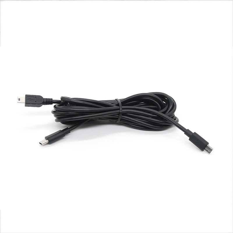 China Benutzerdefinierter Splitter USB-Typ C-Stecker zu Micro USB 5Pin Male  Mini USB 5Pin-Kabel Hersteller