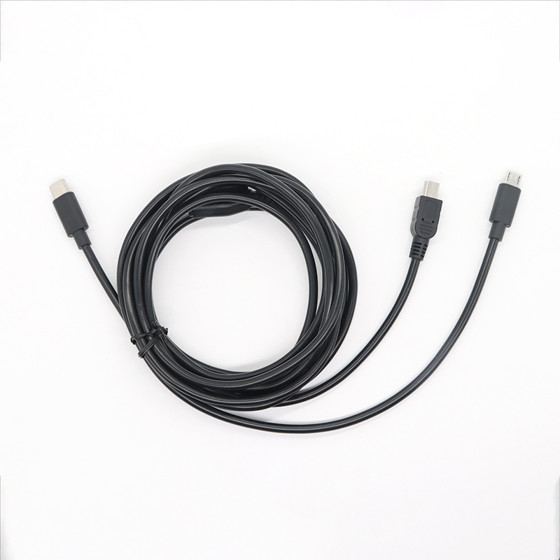 China Benutzerdefinierter Splitter USB-Typ C-Stecker zu Micro USB 5Pin Male  Mini USB 5Pin-Kabel Hersteller