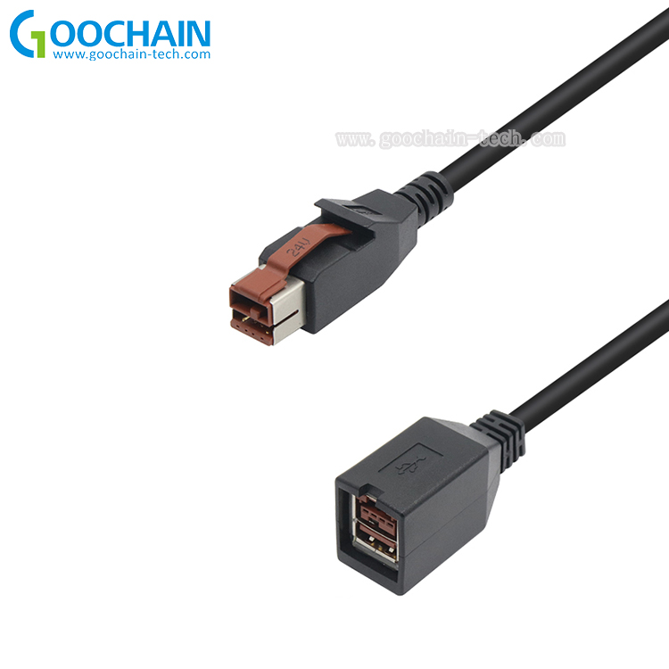 중국 24V PowRedUSB 확장 케이블 블랙 6 피트 제조업체