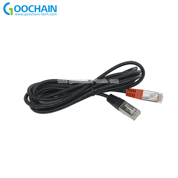 porcelana RJ45 personalizado 8P8C macho a cable masculino con conectores blindados fabricante