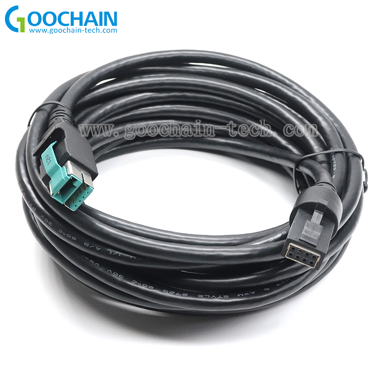 الصين مخصص 12V إلى كابل Poweredusb 2x4p للطابعة NCR الصانع