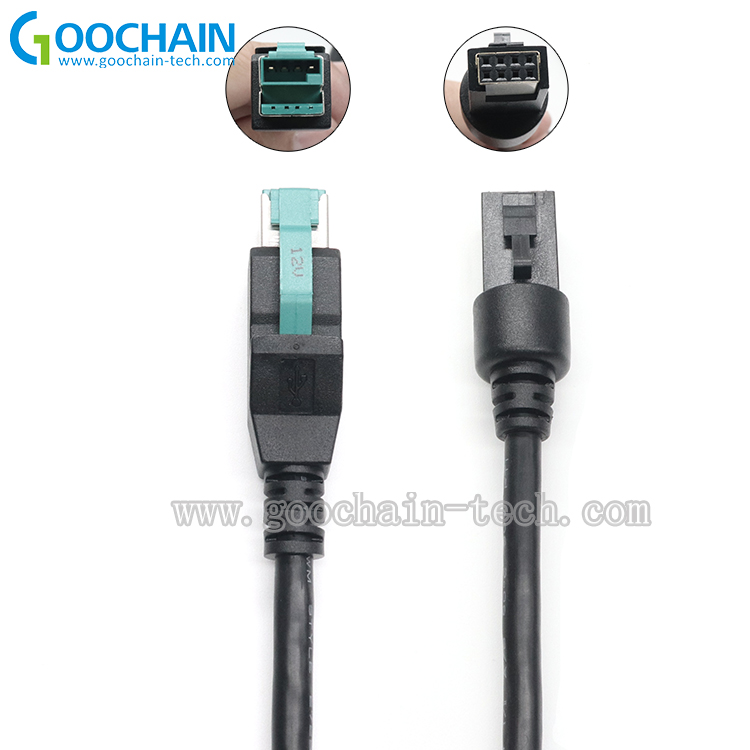 الصين مخصص 12V إلى كابل Poweredusb 2x4p للطابعة NCR الصانع