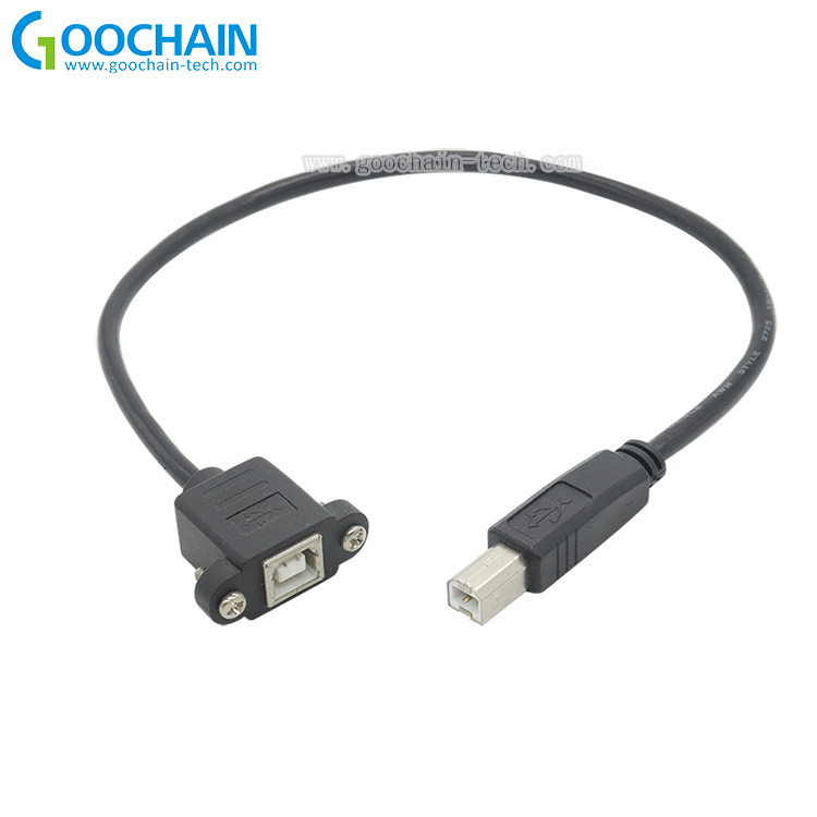 China Custom Panel mount USB B Female to USB B male extension cable for printer manufacturer