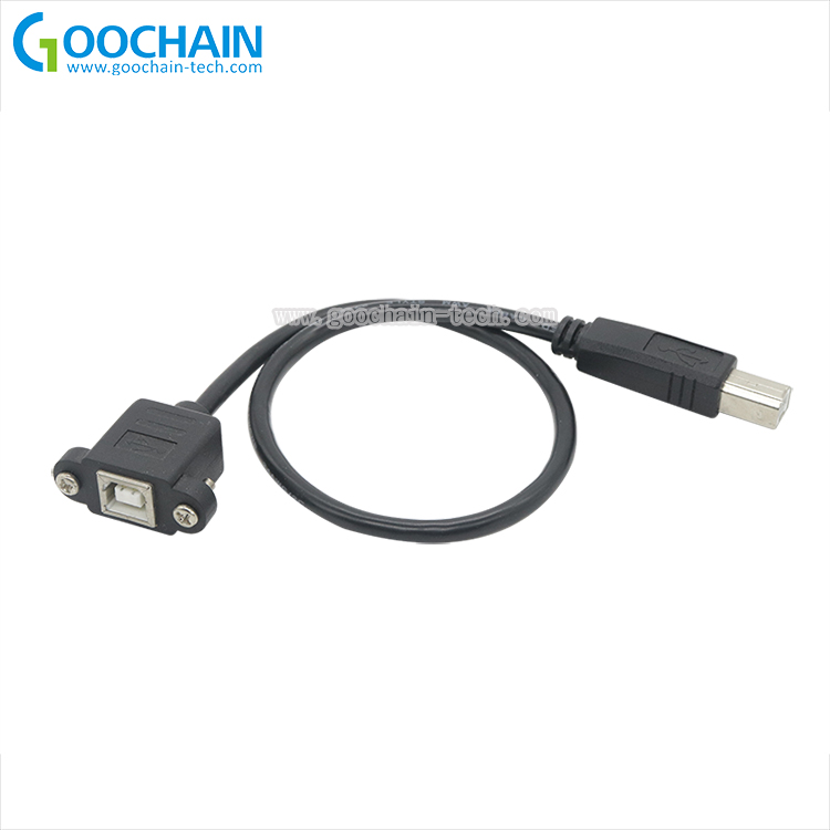 China Custom Panel mount USB B Female to USB B male extension cable for printer manufacturer