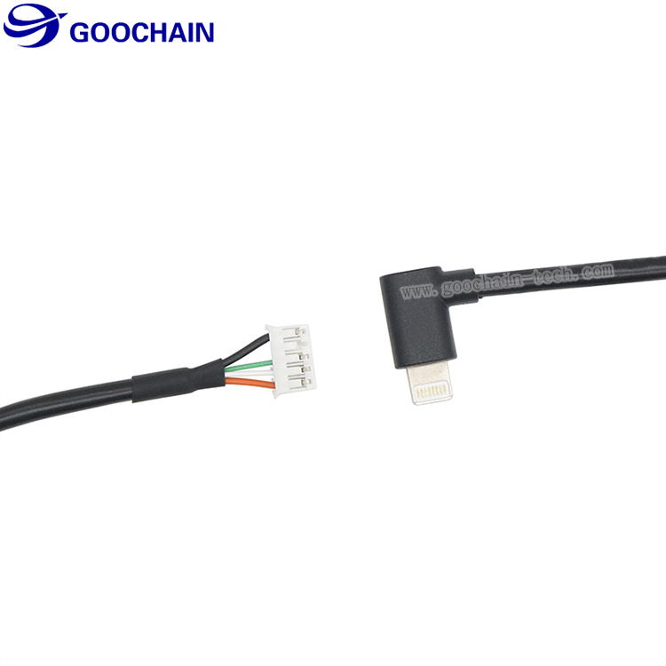 الصين 90 درجة الزاوية اليمنى كابل البرق USB إلى موصل موليكس الصانع