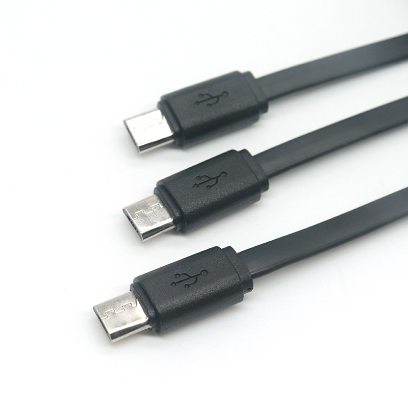 China Macarrão plano micro USB macho para cabo adaptador otg macho fabricante