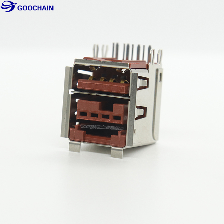 China 5V 12V 24V SMT vrouwelijke aangedreven USB-connector fabrikant