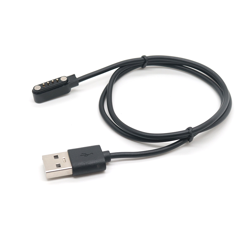 직각 4pin 자기 포고 핀 케이블에 맞춤형 usb