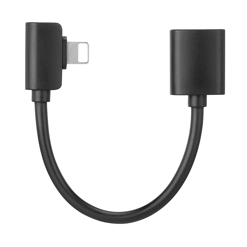 الصين مخصص الإضاءة الزاوية اليمنى 8pin أنثى إلى 90 درجة البرق الذكور تمديد كابل الحبل الصانع