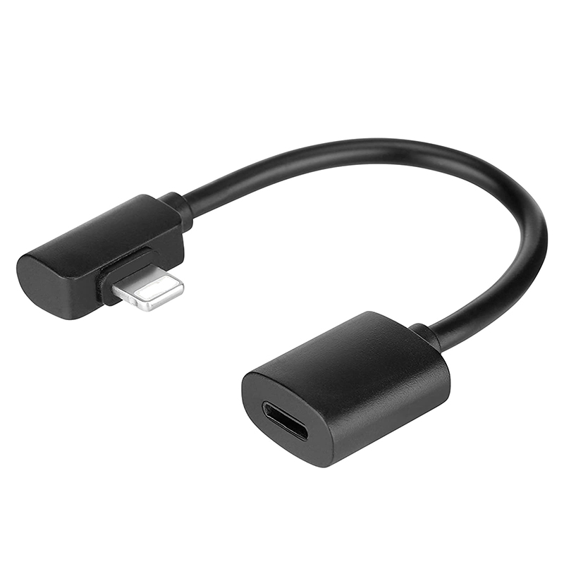 الصين مخصص الإضاءة الزاوية اليمنى 8pin أنثى إلى 90 درجة البرق الذكور تمديد كابل الحبل الصانع