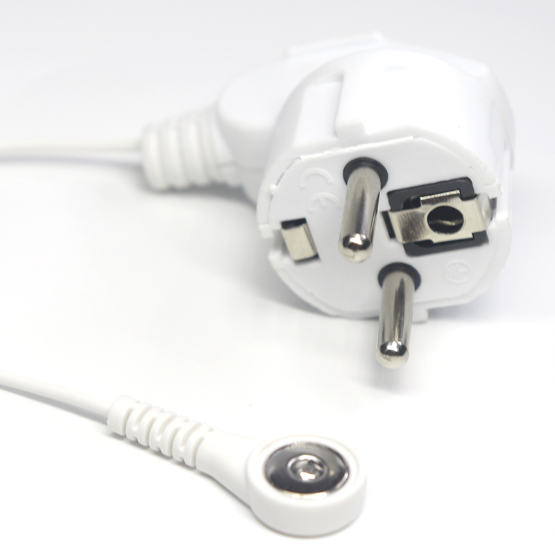 中国 欧规接地适配器接地插头 ESD 防静电线，带按扣电缆 制造商