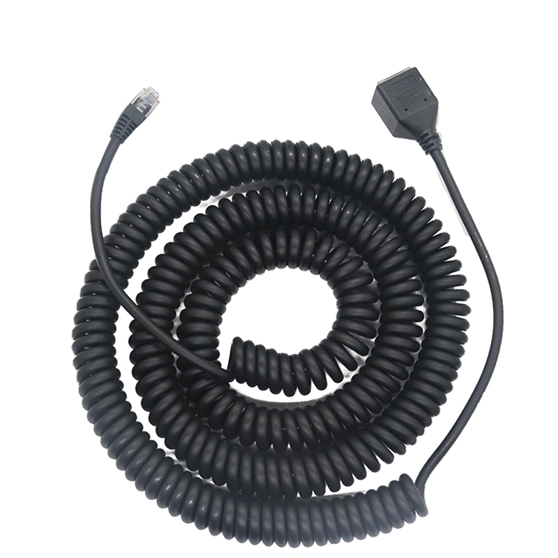 porcelana Resorte en espiral RJ12 6P6C Macho a RJ12 6P6C Cable de teléfono en espiral de extensión hembra fabricante