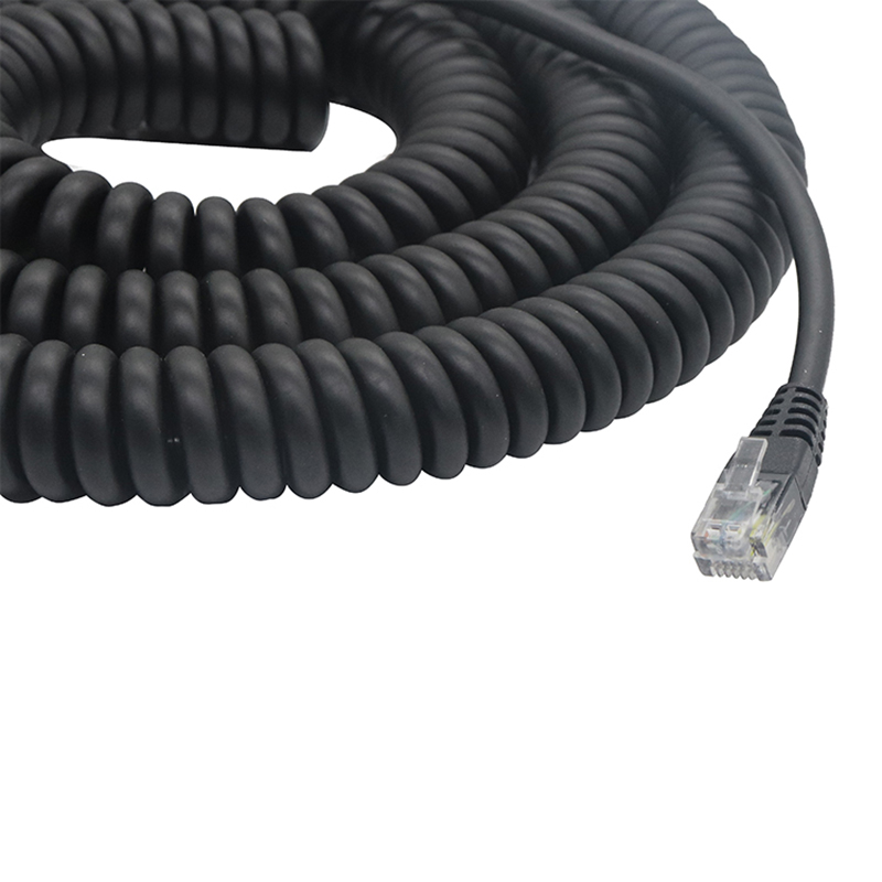 porcelana Resorte en espiral RJ12 6P6C Macho a RJ12 6P6C Cable de teléfono en espiral de extensión hembra fabricante