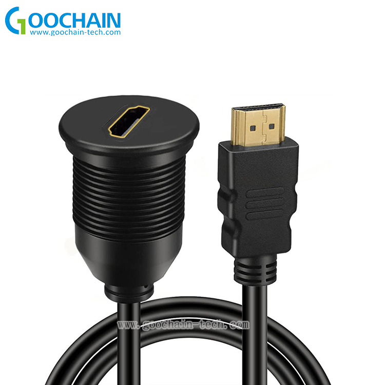 Cavo di prolunga da incasso per montaggio su auto da maschio a femmina HDMI impermeabile per camion, barche, moto, cruscotto, fabbrica di cavi per montaggio a filo